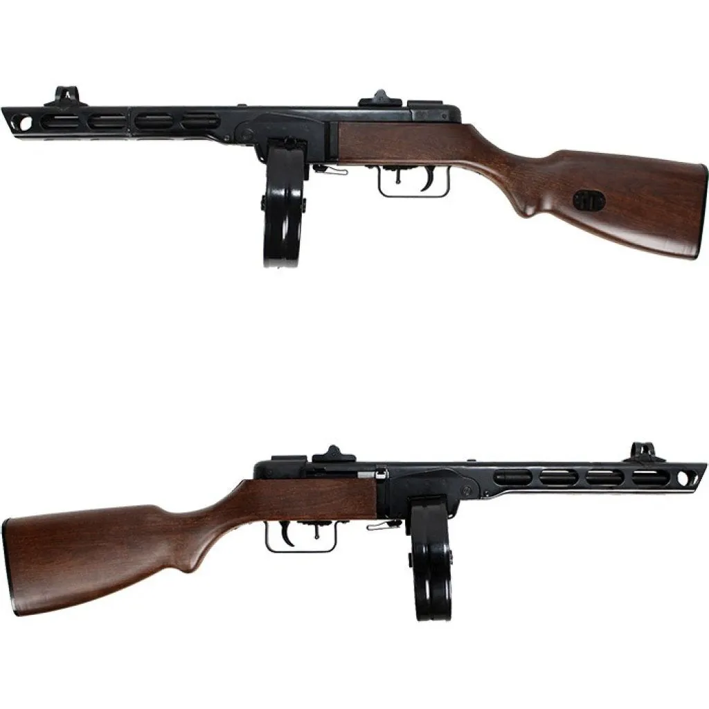 S&T PPSH Fake Wood EBB pistol mitraliera airsoft lemn
