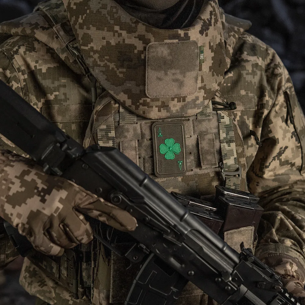 M-Tac Lucky Card patch brodat trifoi Ranger Green