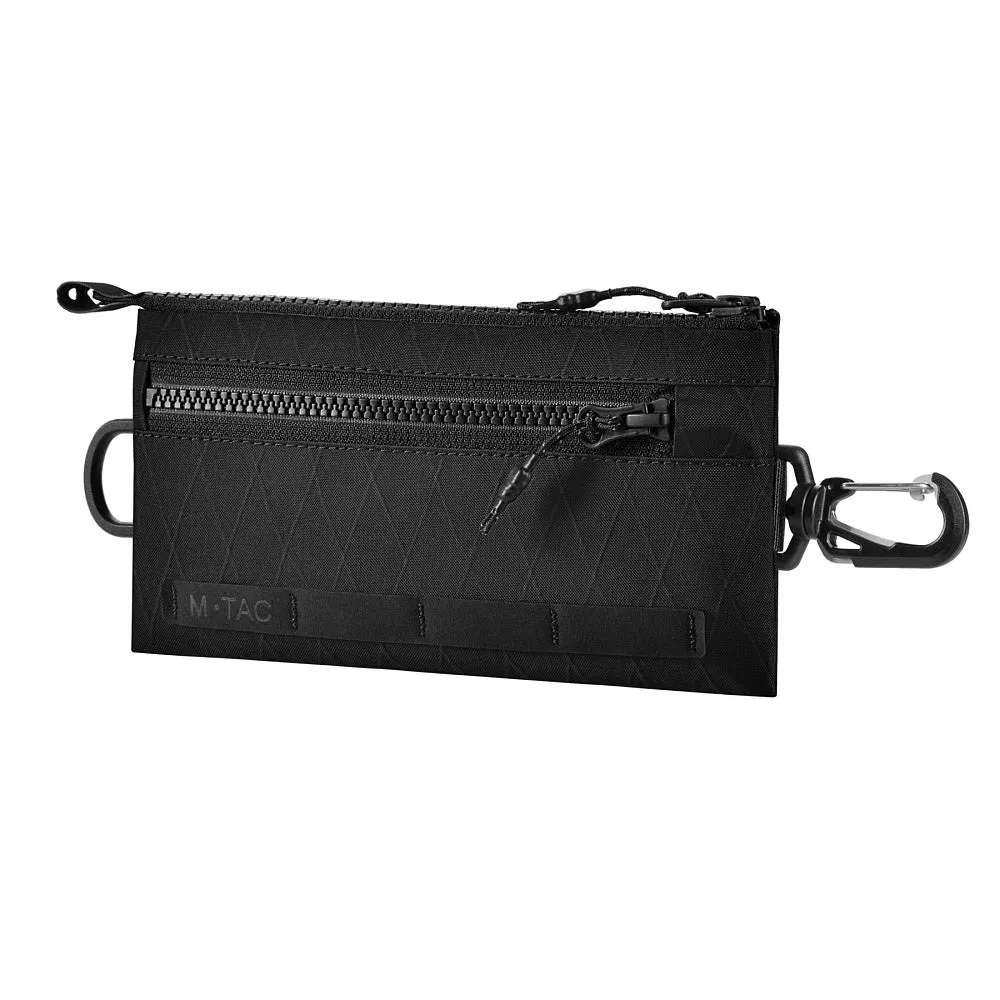 M-Tac X-PAC Elite portofel negru cu carabinieră