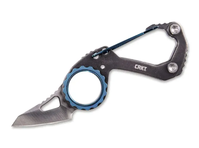CRKT Compano Sheepfoot briceag EDC carabiner negru