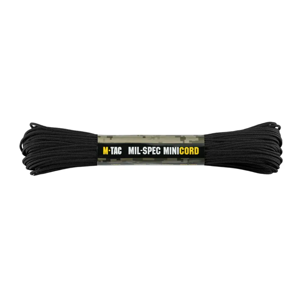 M-Tac Minicord Mil-Spec paracord negru 30m 100kg