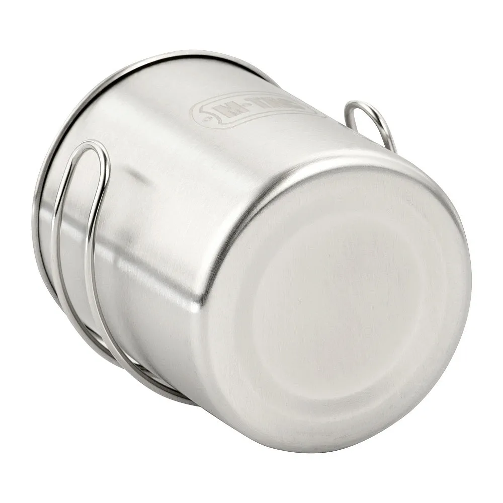 M-Tac Cană pliabilă inox Crom 450 ml mâner rabatabil