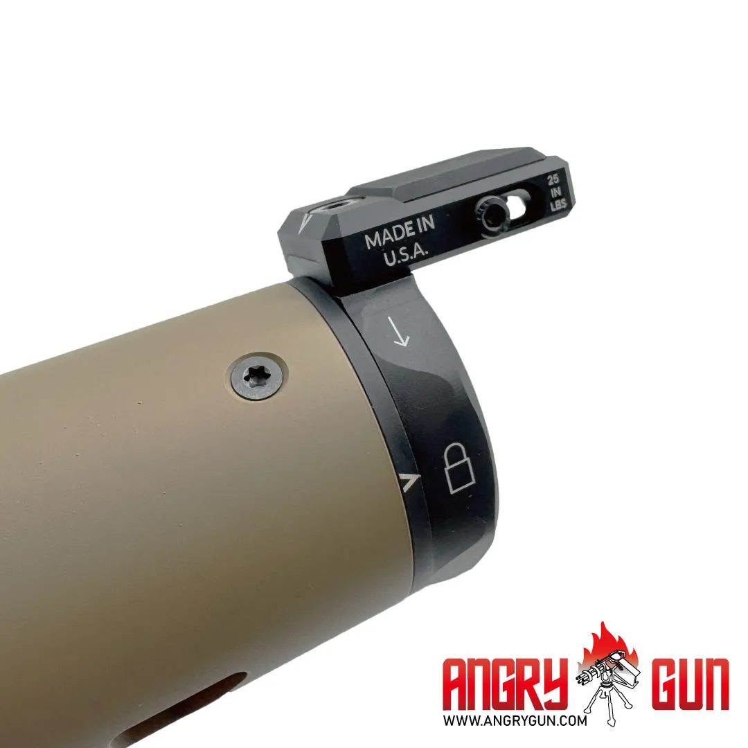 AngryGun U-RAC scut amortizor FDE carbon 6,5 inch aluminiu