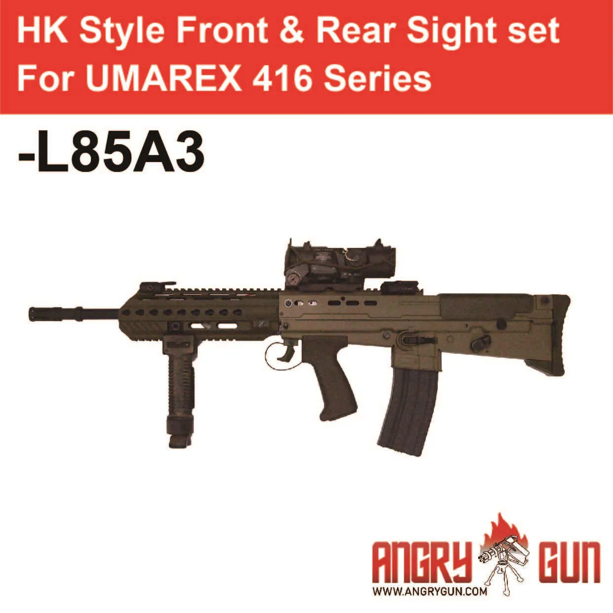 ANGRYGUN HK Style set cătare față spate HK416