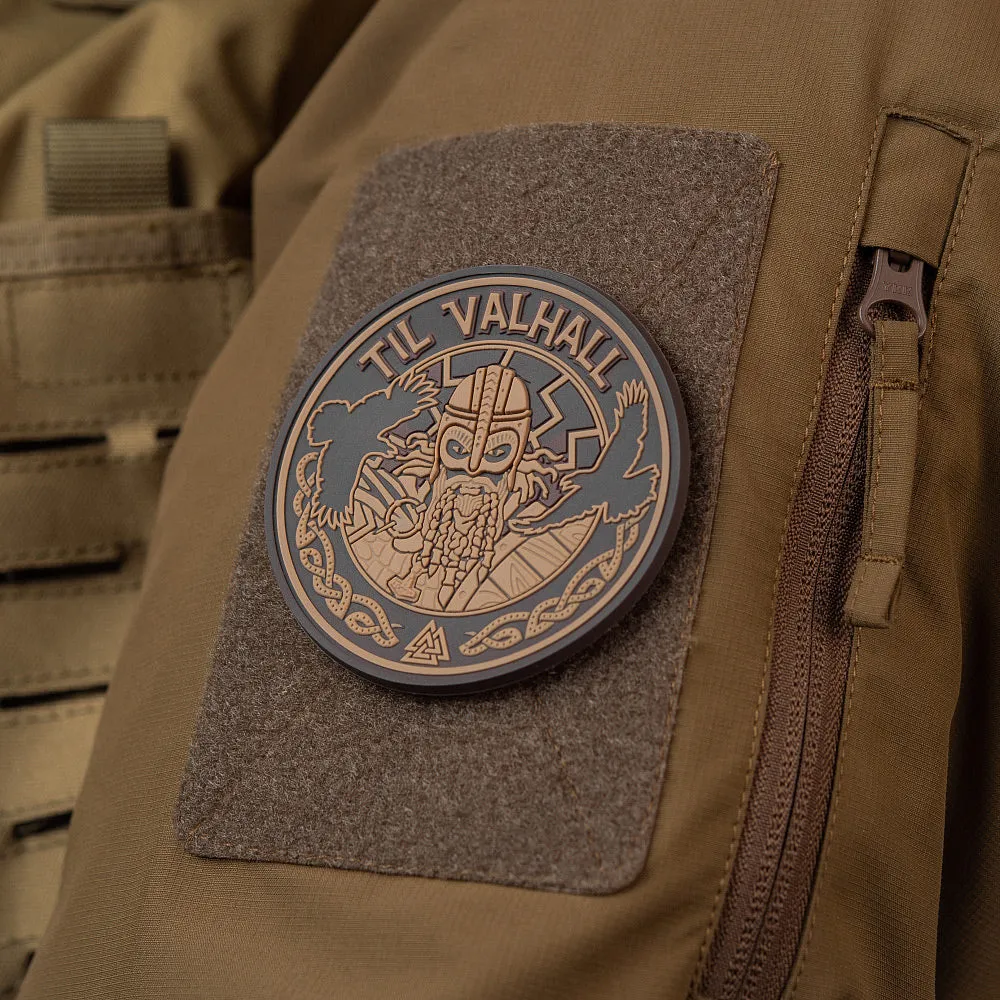 M-Tac Til Valhall patch PVC Coyote rotund 80 mm