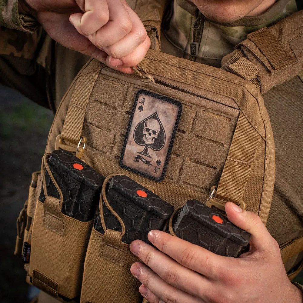 M-Tac Ace of Spades patch coyote black velcro 87mm