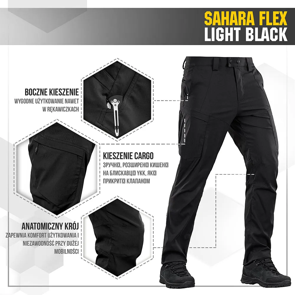 M-Tac Sahara Flex Lite pantaloni negri rip-stop