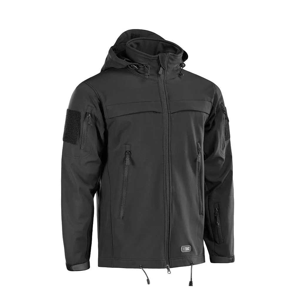 M-Tac Police geaca softshell neagra acces arma