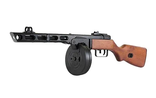 S&T PPSH-41 Real Wood pușcă airsoft tambur 2000 bile