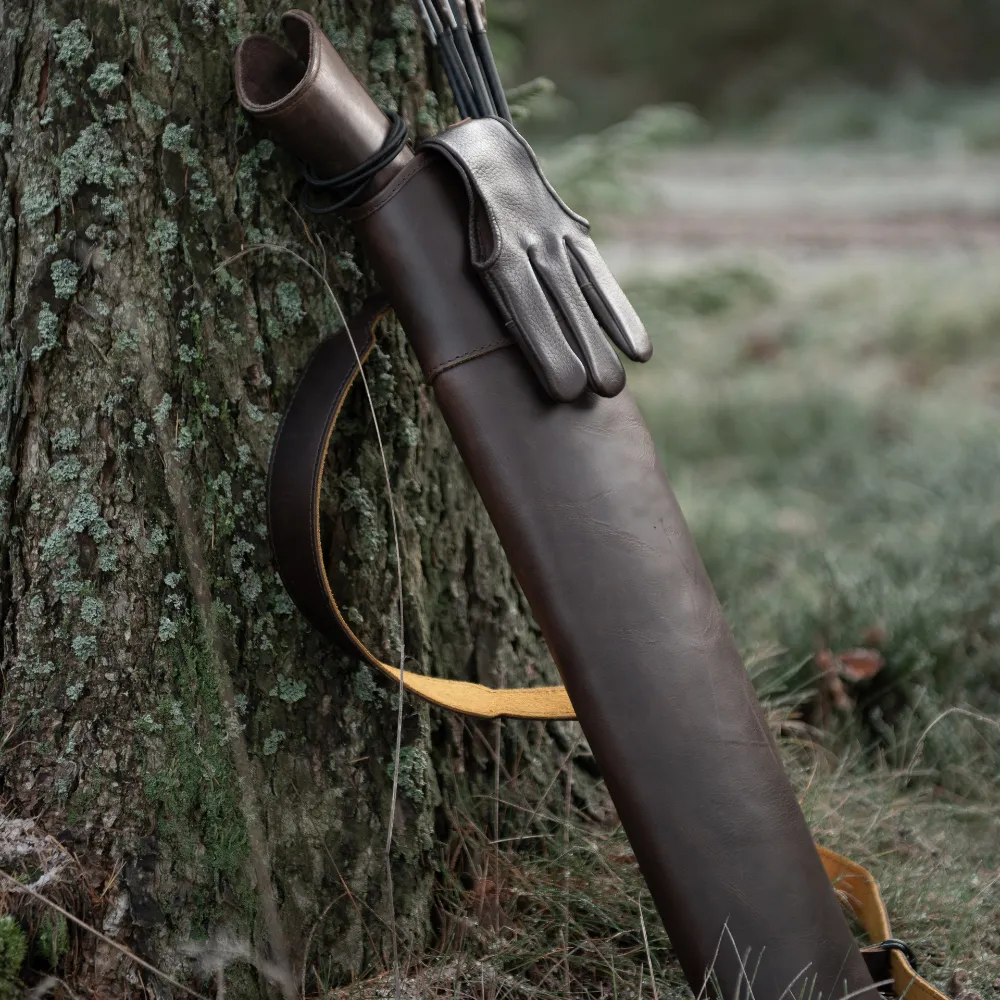 Bearpaw Bushcraft Set I M mănușă tolbă apărător piele maro