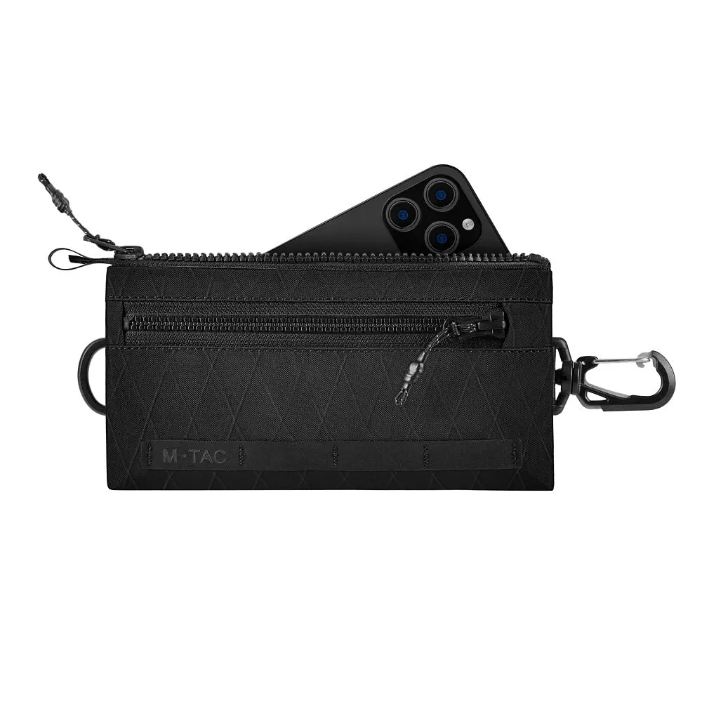 M-Tac X-PAC Elite portofel negru cu carabinieră