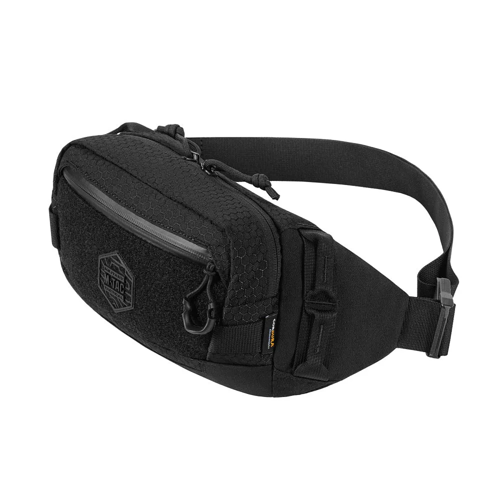 M-Tac Hex borșetă talie neagră Cordura 2 buzunare