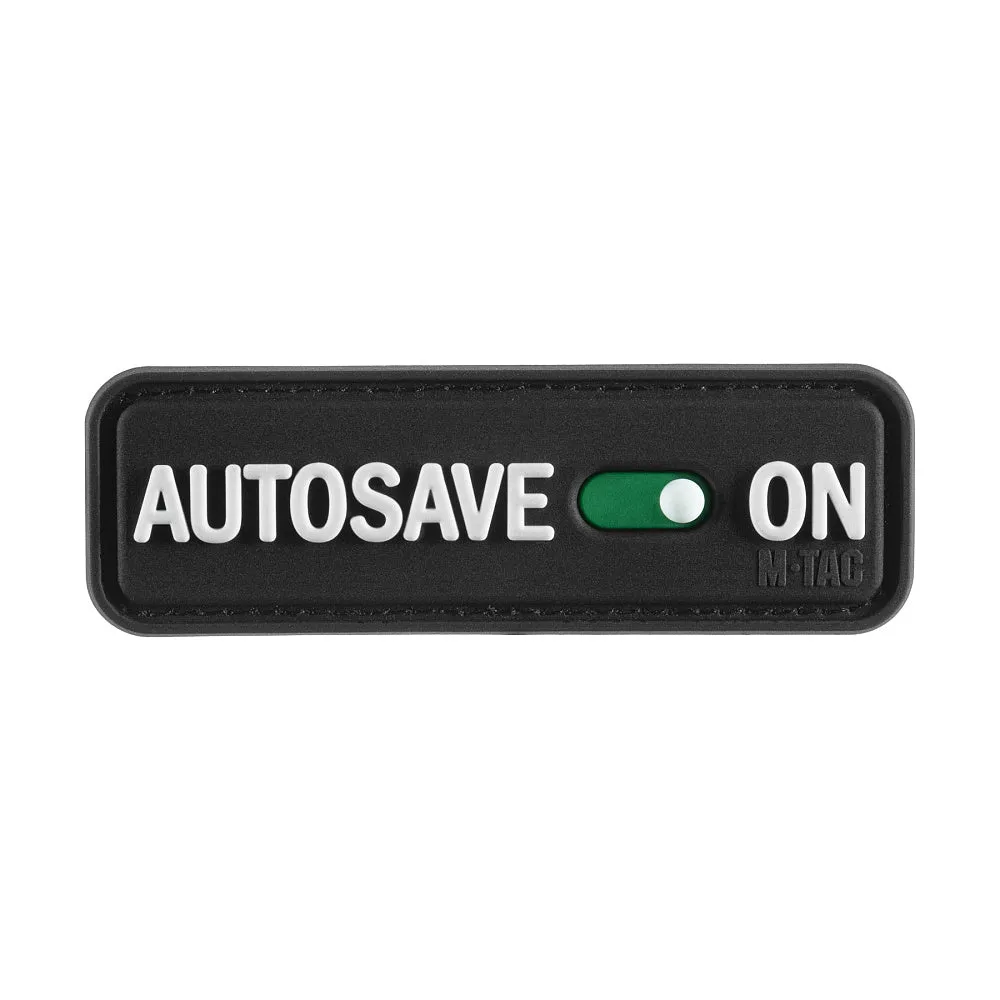 M-Tac Autosave patch PVC Black 8x2,5 cm