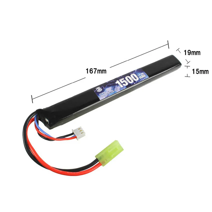 Baterie S&T LiPo 7.4V 1500mAh stick airsoft