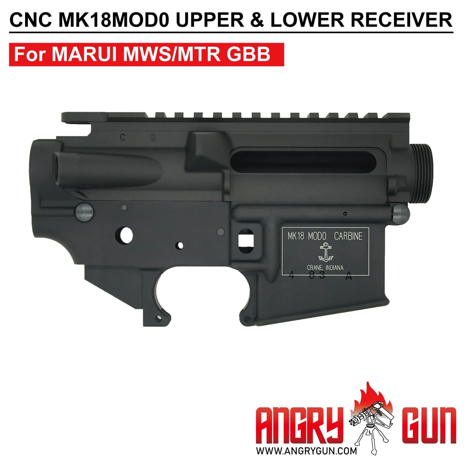 ANGRYGUN MK18 Mod0 receiver set CNC Marui MWS MTR