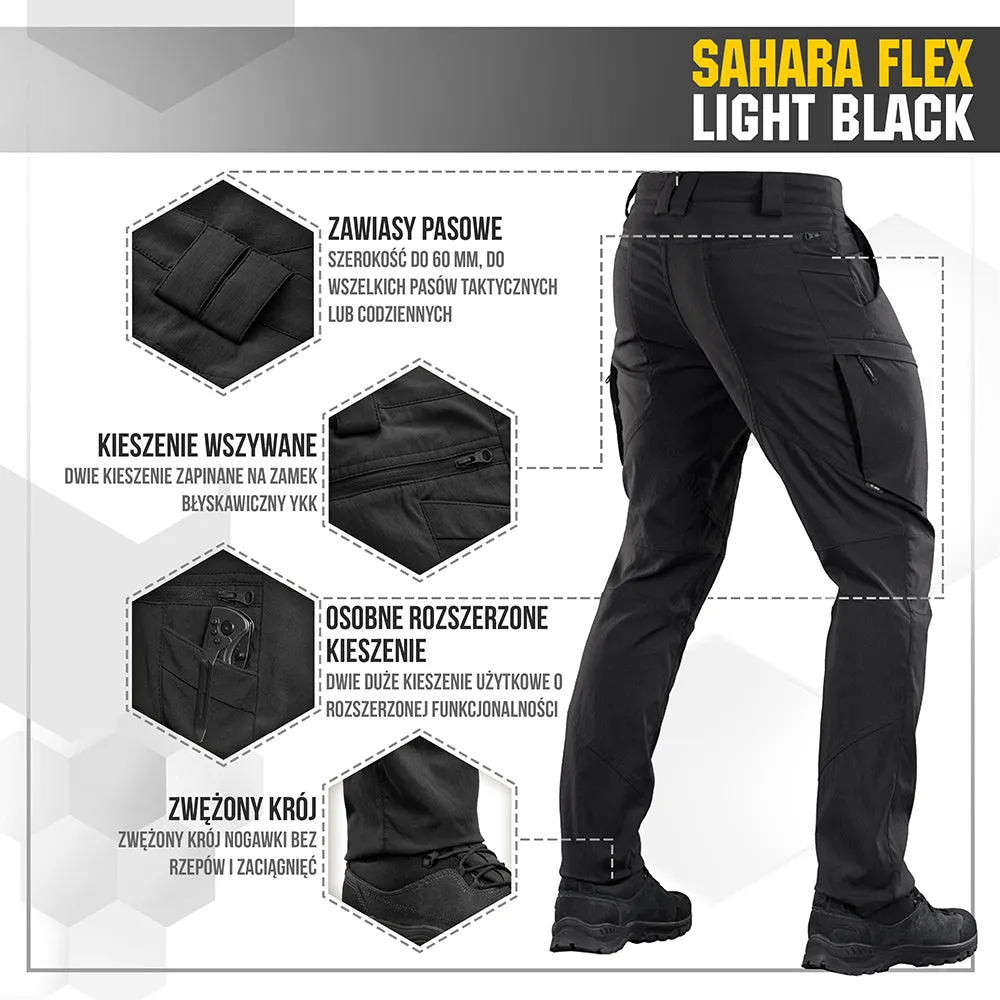 M-Tac Sahara Flex Lite pantaloni negri rip-stop