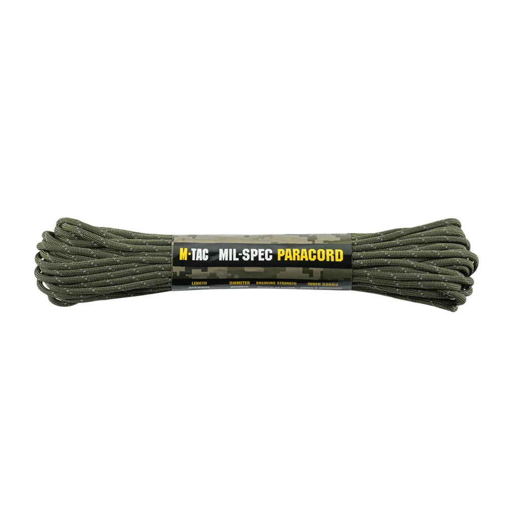 M-Tac Paracord 550 Ranger Green Reflective paracord 15m reflectorizant