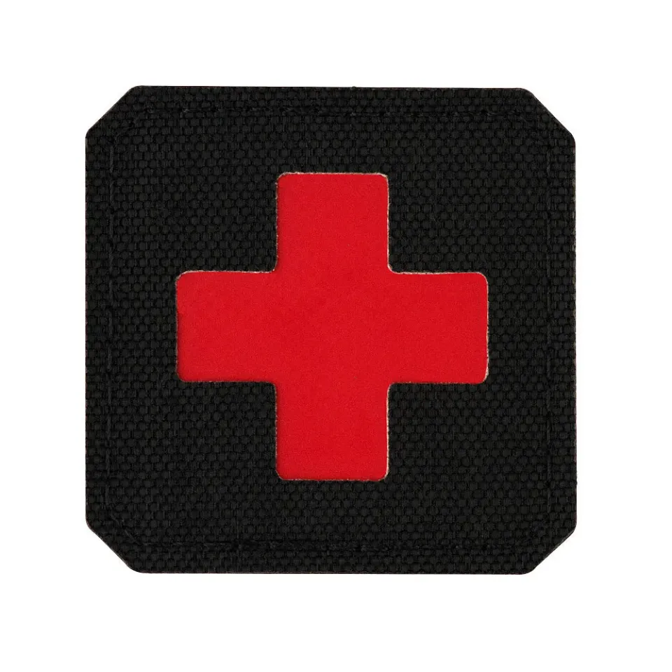 M-Tac Cruce Medicala patch negru-rosu 45 mm