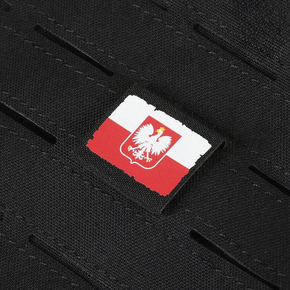 M-Tac Drapel Polonia patch MOLLE negru cu velcro