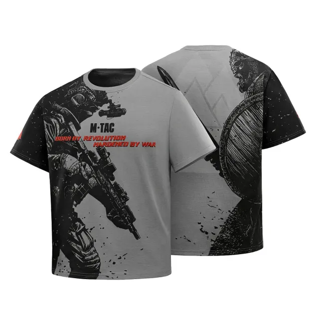 M-Tac Warrior tricou gri deschis oversize bumbac