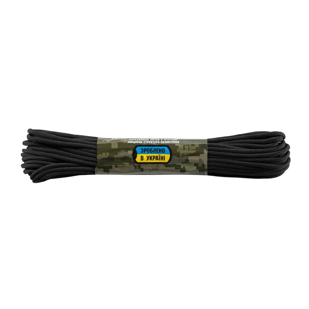 Paracord M-Tac 550 Mil-Spec negru 15 m 270 kg