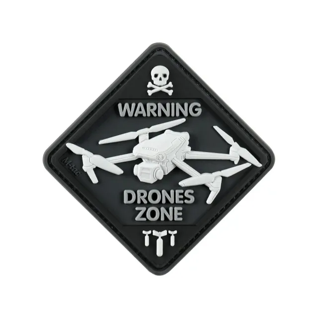 M-Tac Drones Zone patch PVC negru 6,2 cm