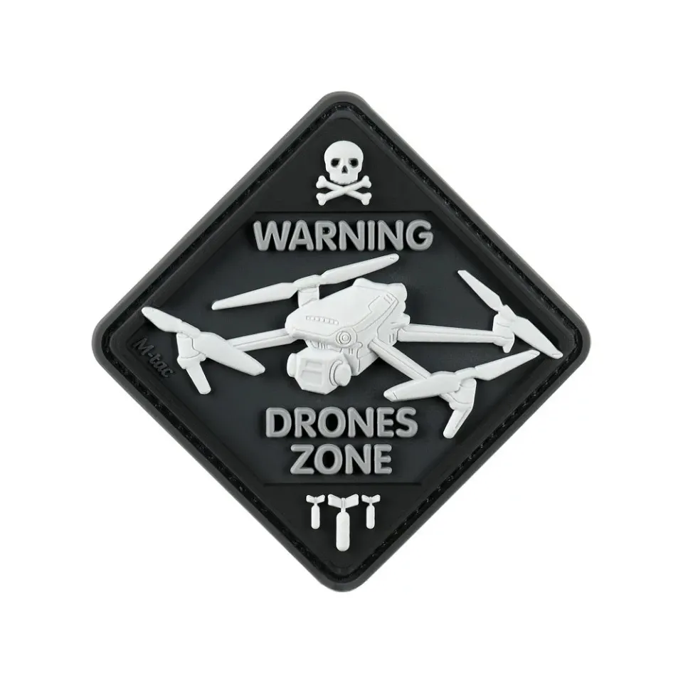 M-Tac Drones Zone patch PVC negru 6,2 cm
