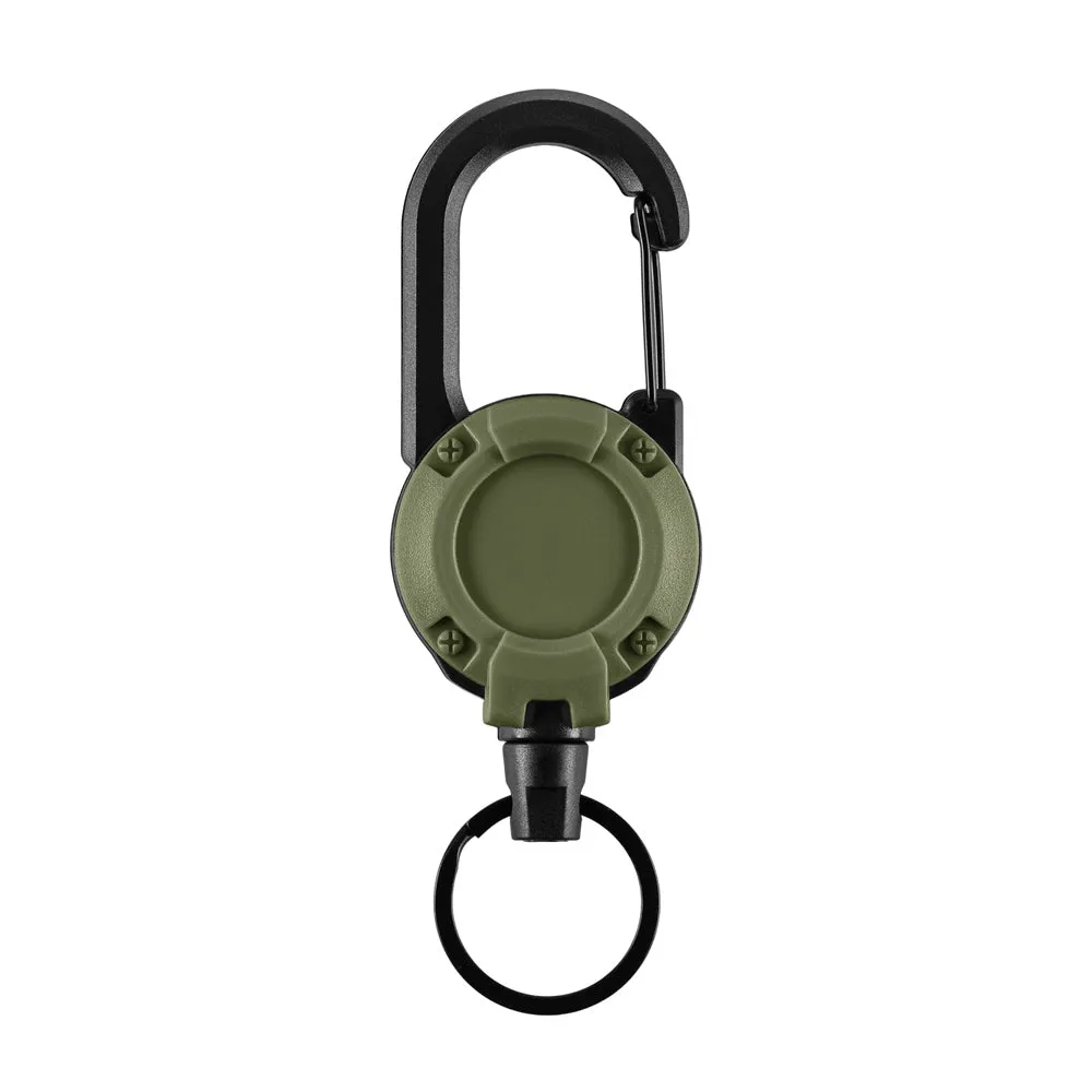Carabiniera M-Tac cablu retractabil Olive 65 cm ABS