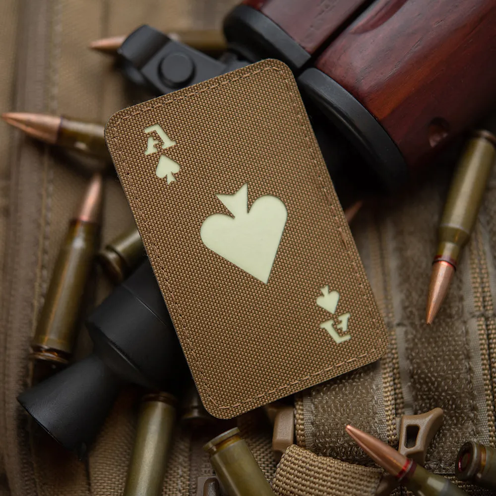M-Tac Ace of Spades Laser Cut patch coyote GID fosforescent