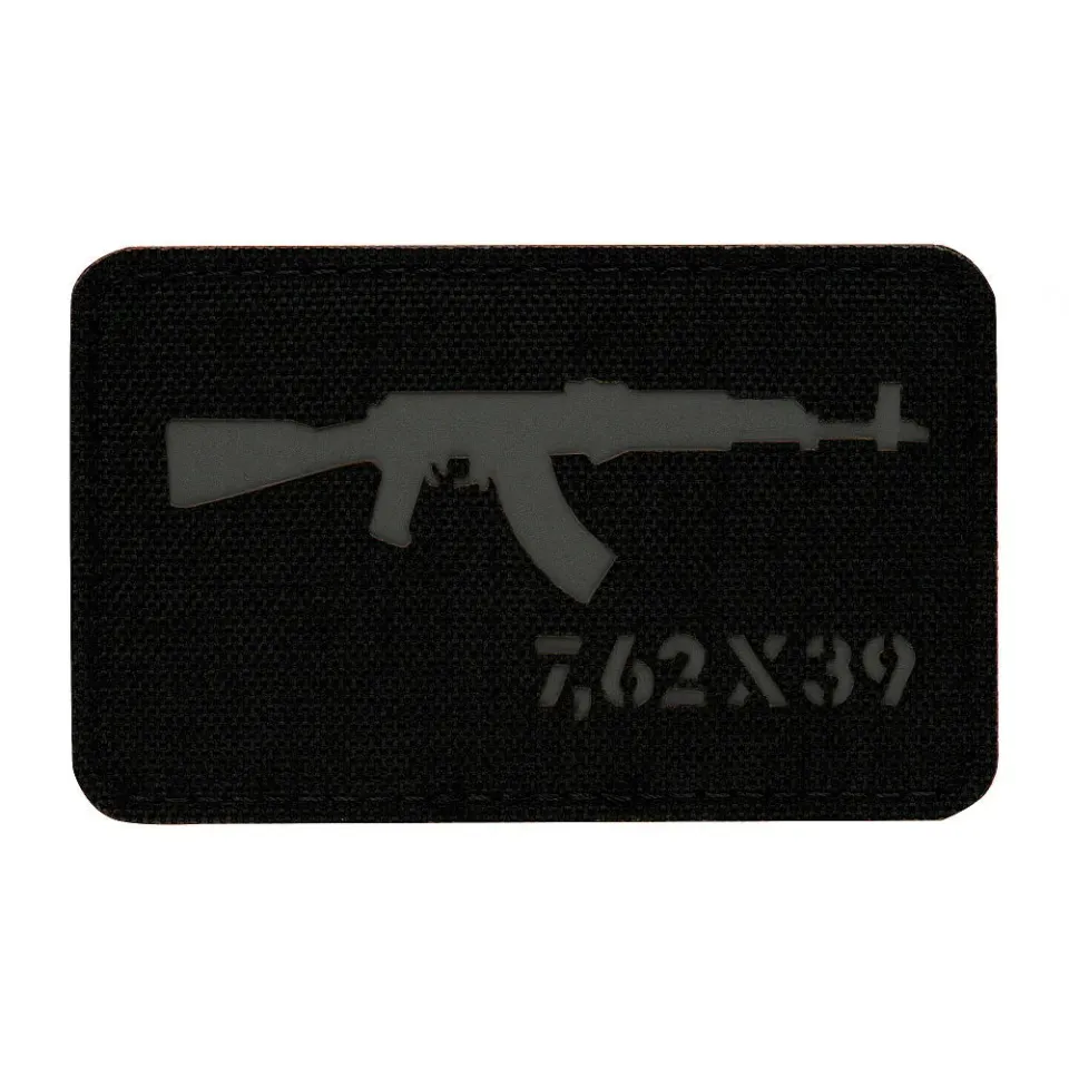 M-Tac AKM 7.62x39 patch Black Grey Cordura