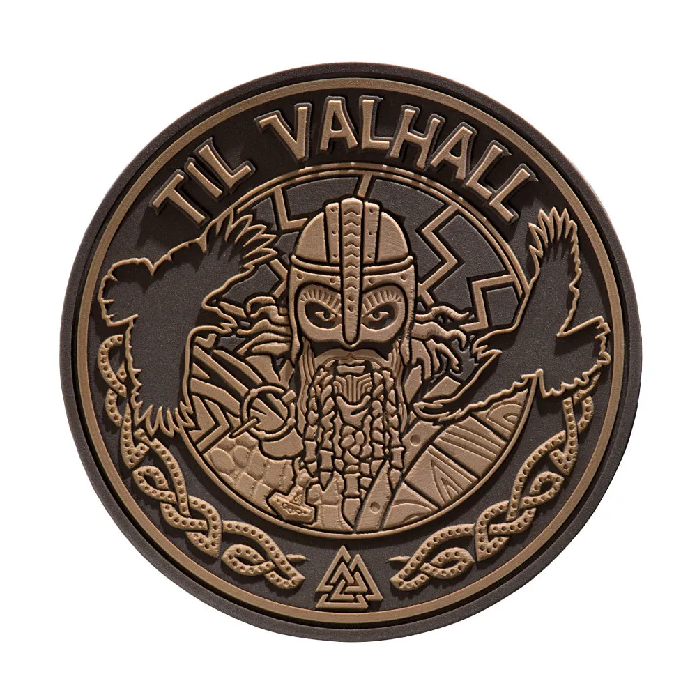 M-Tac Til Valhall patch PVC Coyote rotund 80 mm