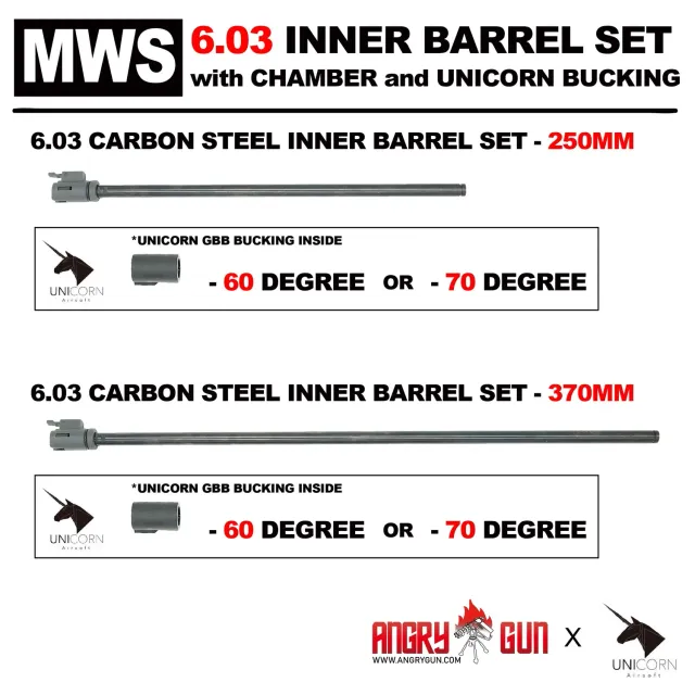 Angry Gun MWS țeavă internă 6.03 250mm 60°