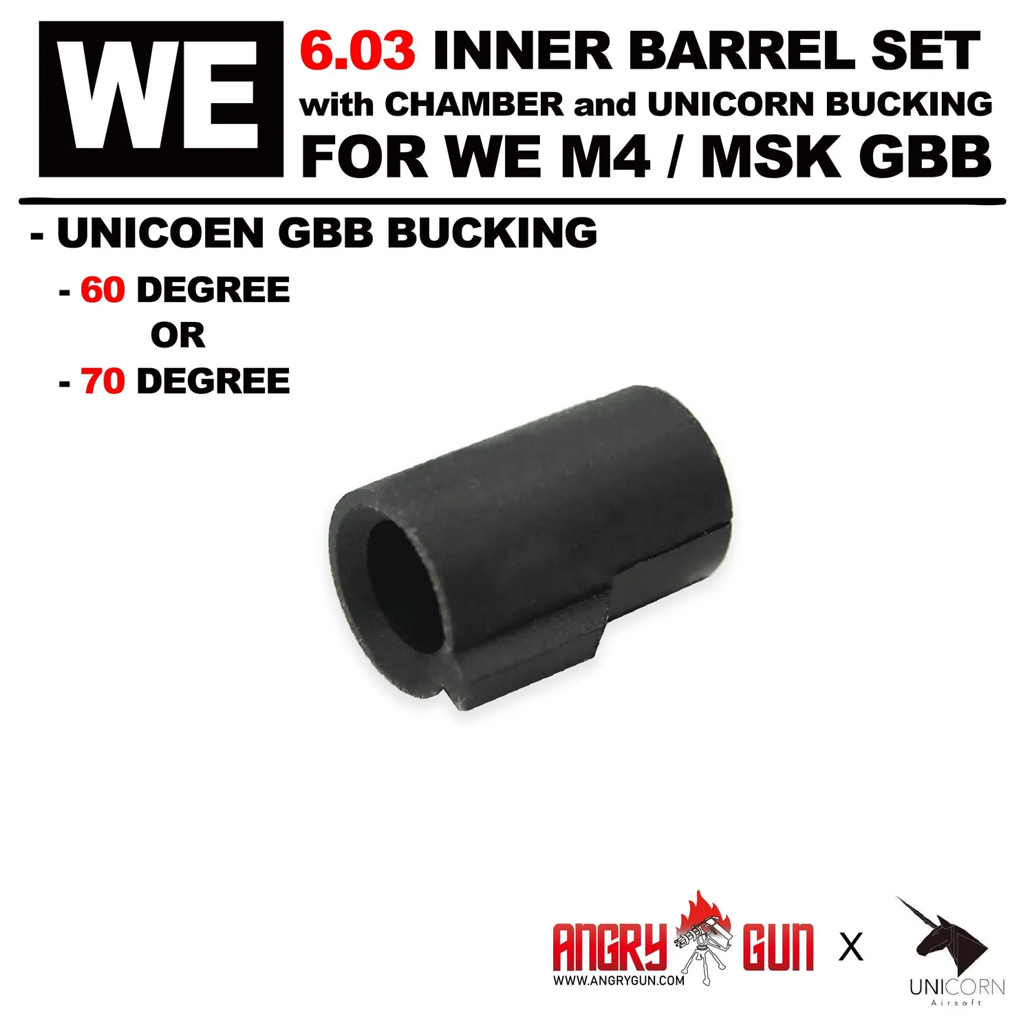 Angry Gun WE Set Teava Interna 6.03mm Inox 250/370mm