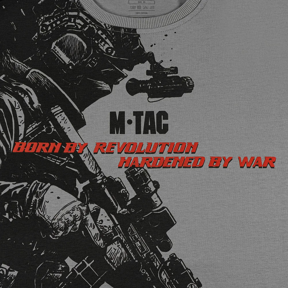 M-Tac Warrior tricou gri deschis oversize bumbac