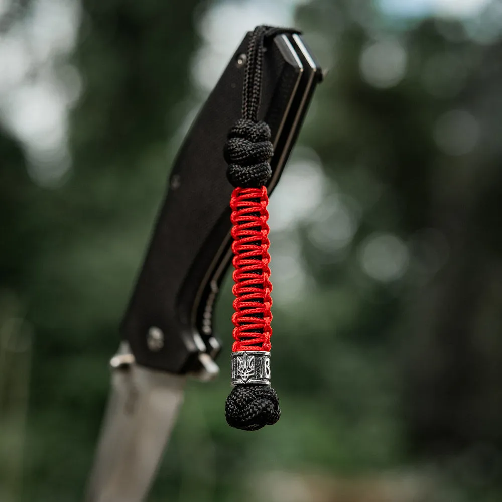 M-Tac Scandinavian Volya lanyard Negru/Rosu paracord