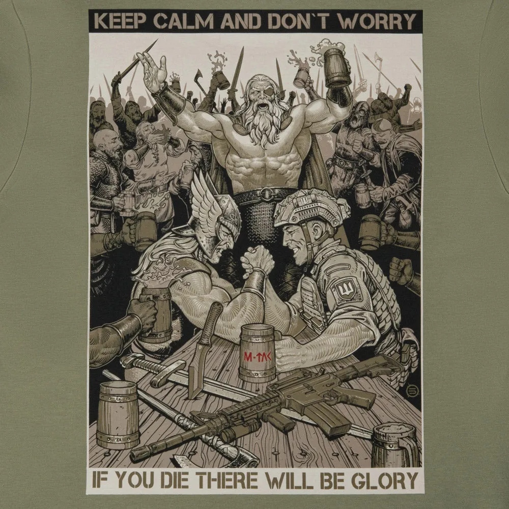 M-Tac Keep Calm tricou Light Olive bumbac elastic