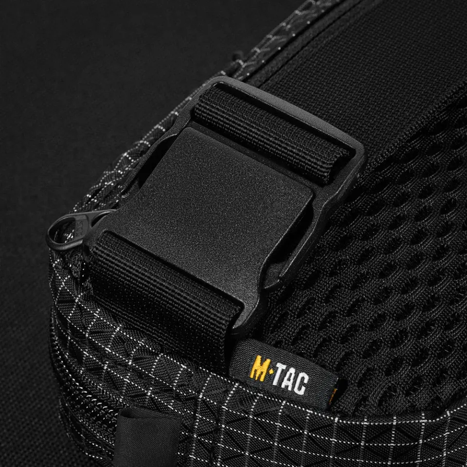 M-Tac Fanny Bag borseta neagra 22 cm 3 compartimente