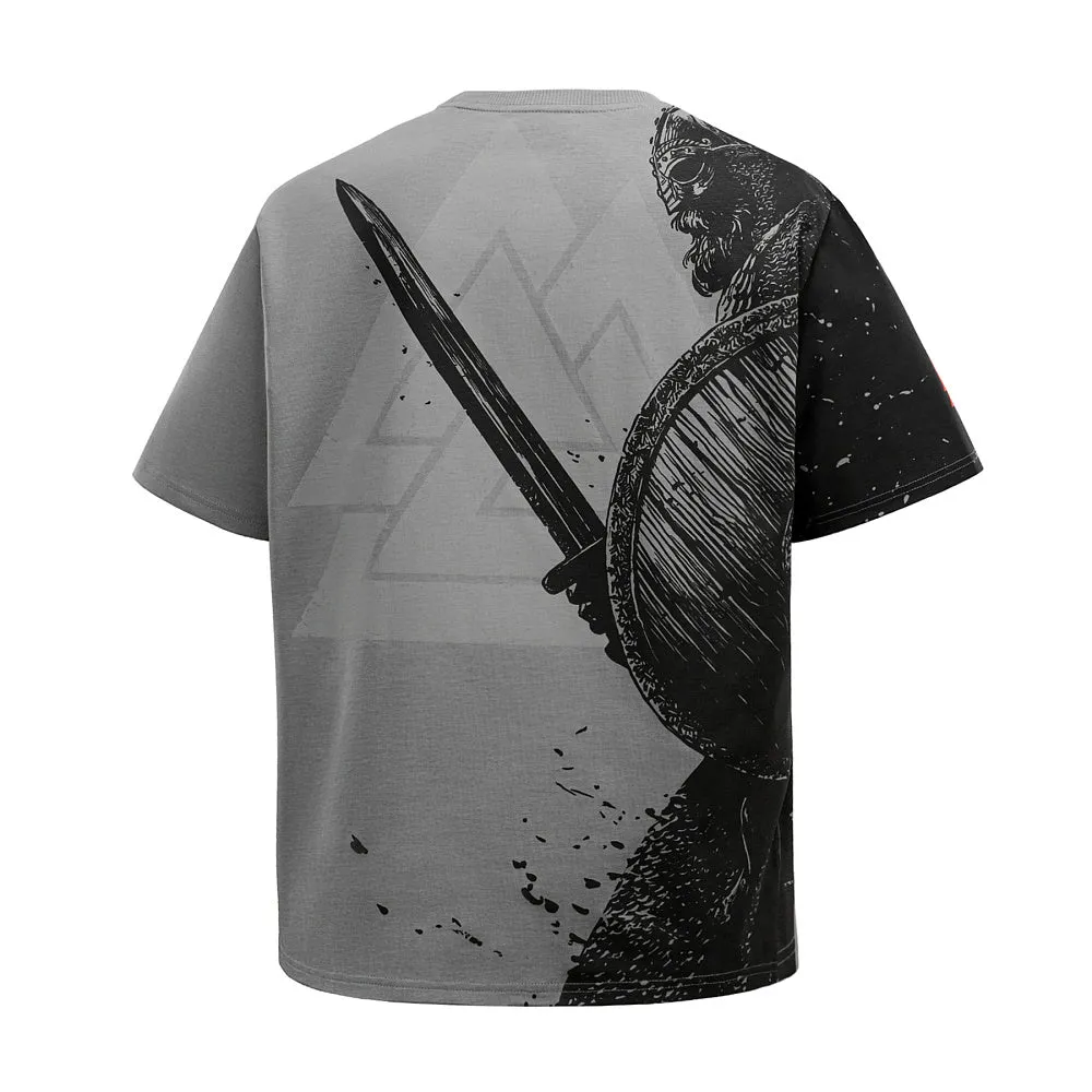 M-Tac Warrior tricou gri deschis oversize bumbac