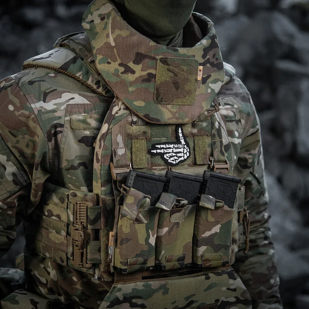 M-Tac Skeleton Shooter patch negru fosforescent velcro