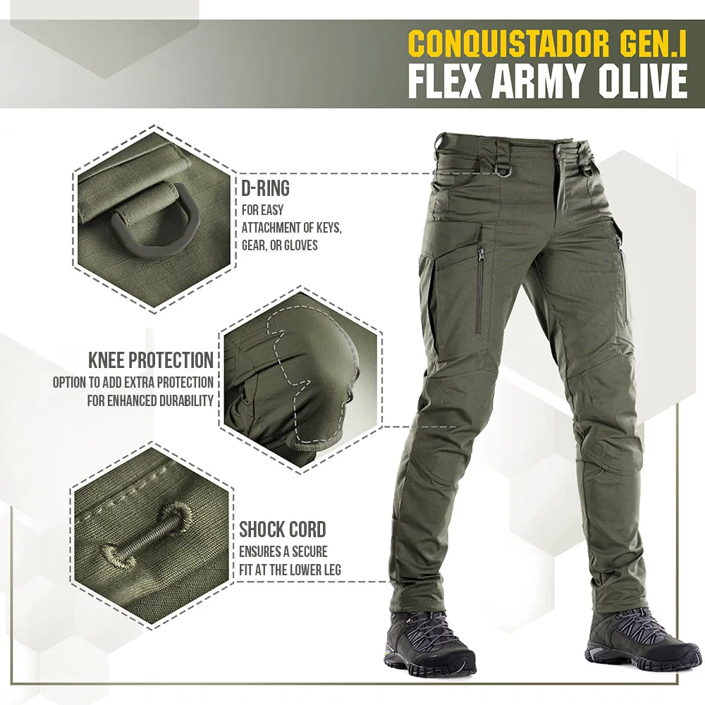 M-Tac Conquistador Gen. I Flex pantaloni tactici army olive