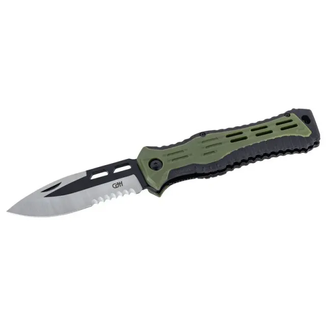 Briceag Herbertz CJH Taschenmesser verde/negru otel 420