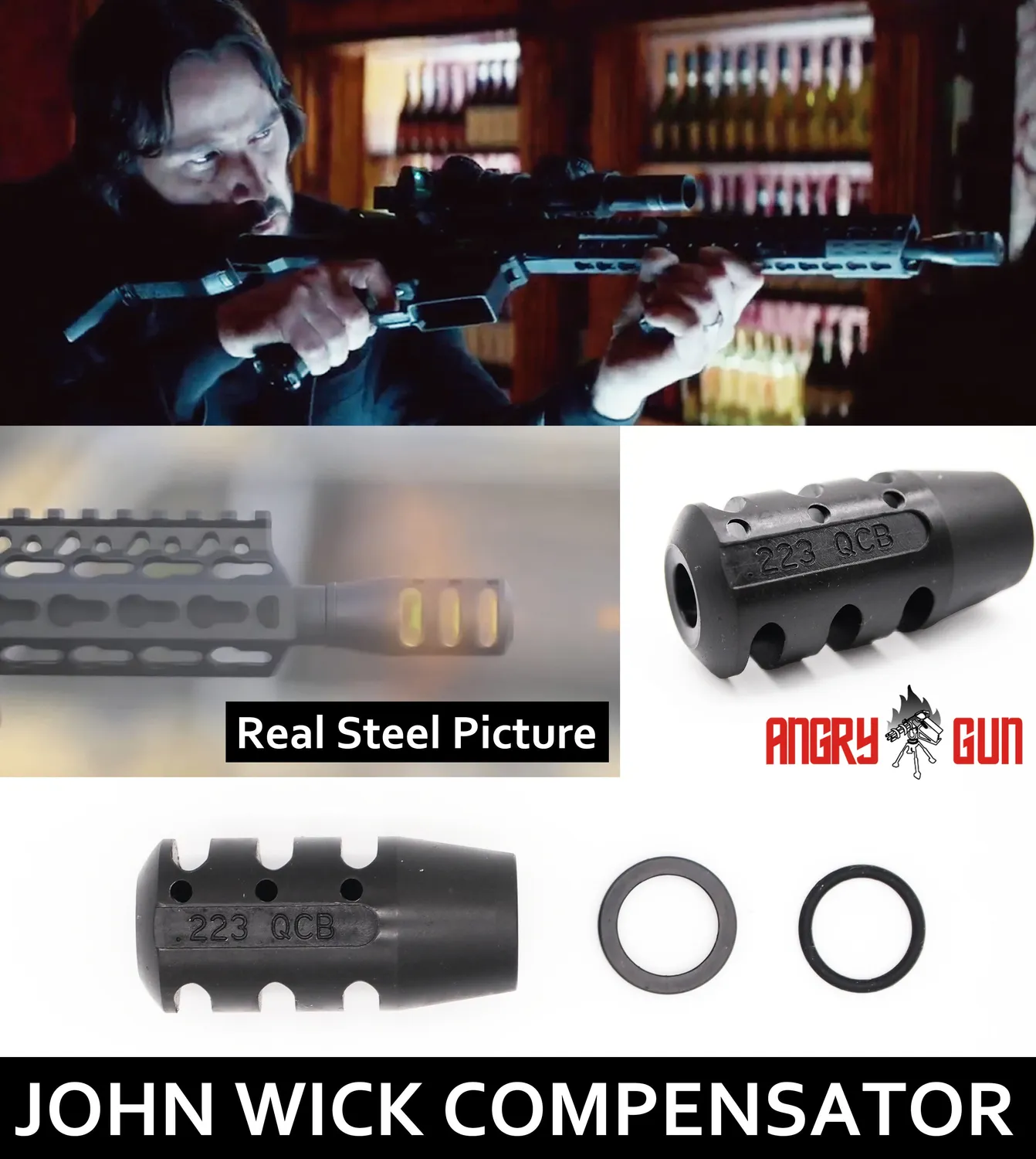 ANGRYGUN John Wick kit conversie CNC Marui M4 MWS