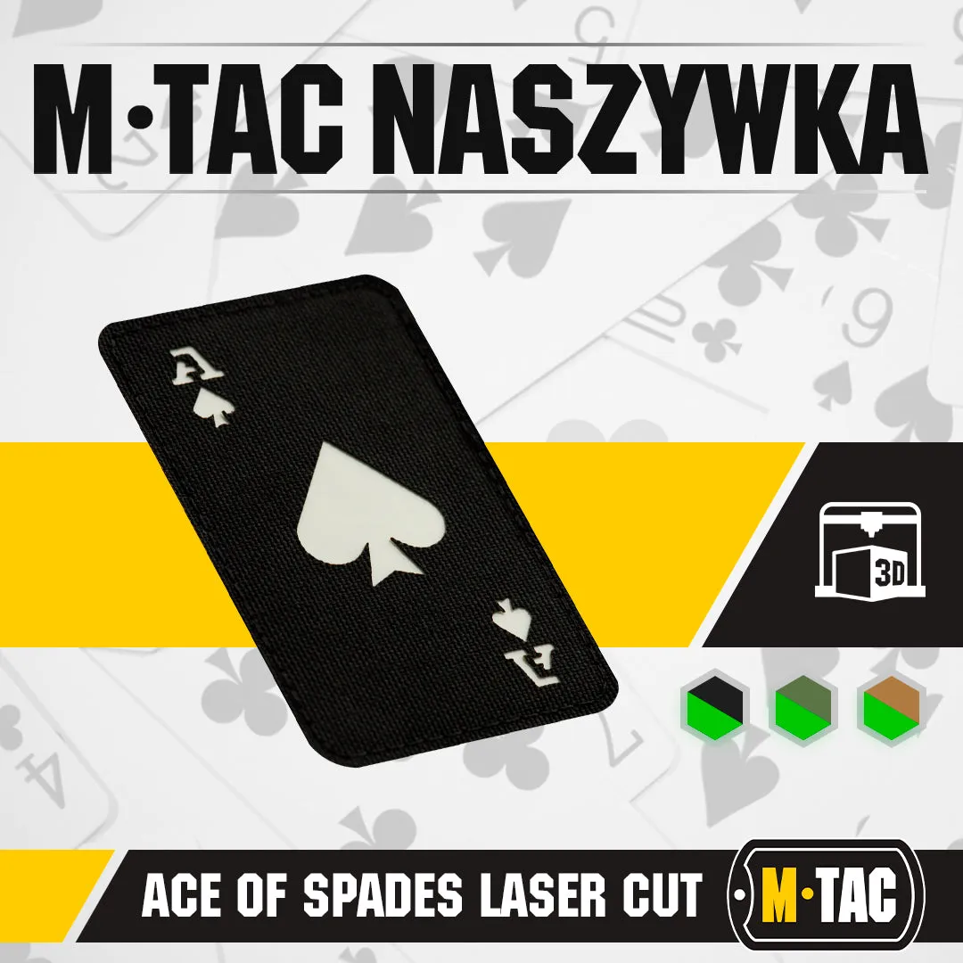 M-Tac Ace of Spades patch negru fosforescent 80 mm