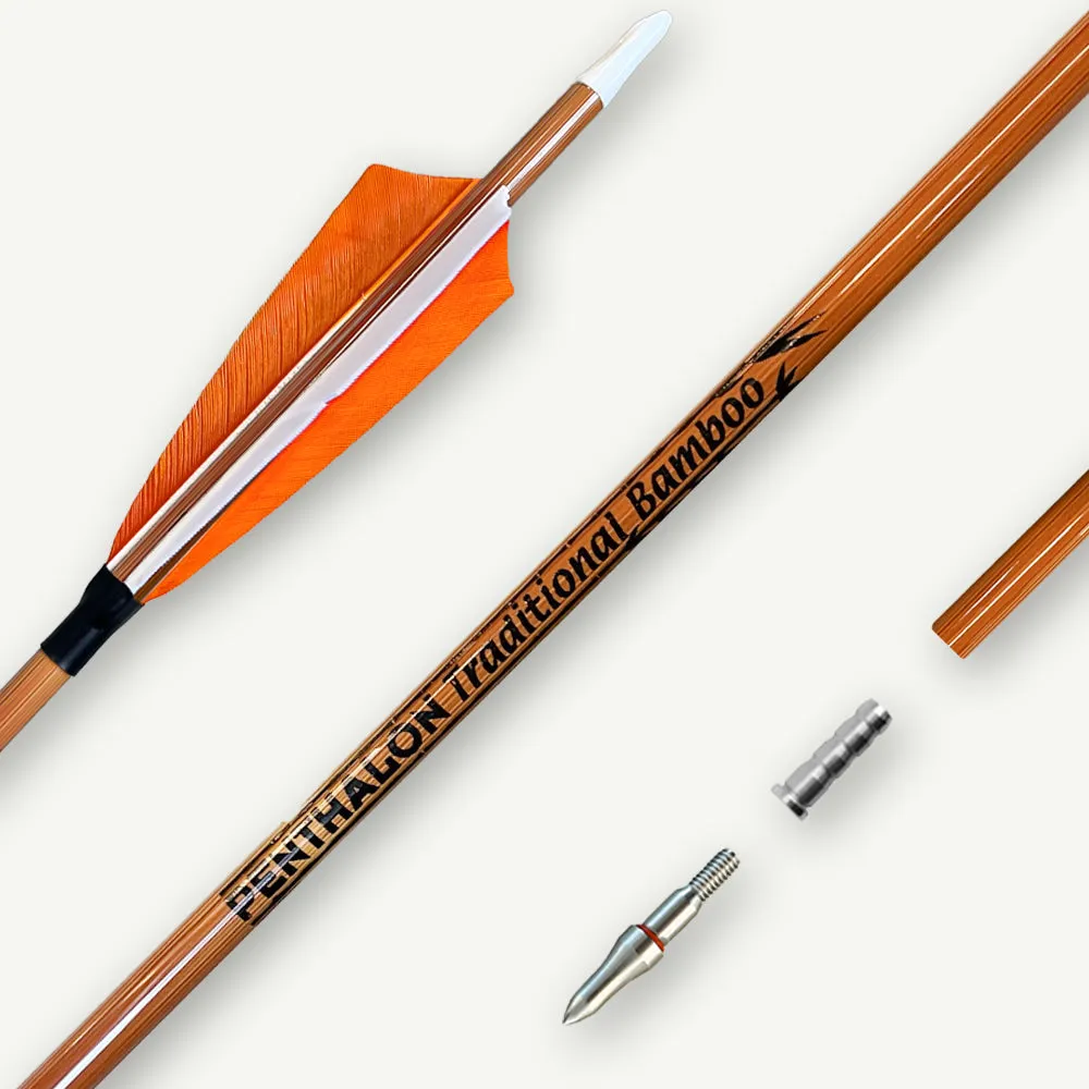 Bearpaw Penthalon Traditional Bamboo săgeți carbon spine 600 bambus