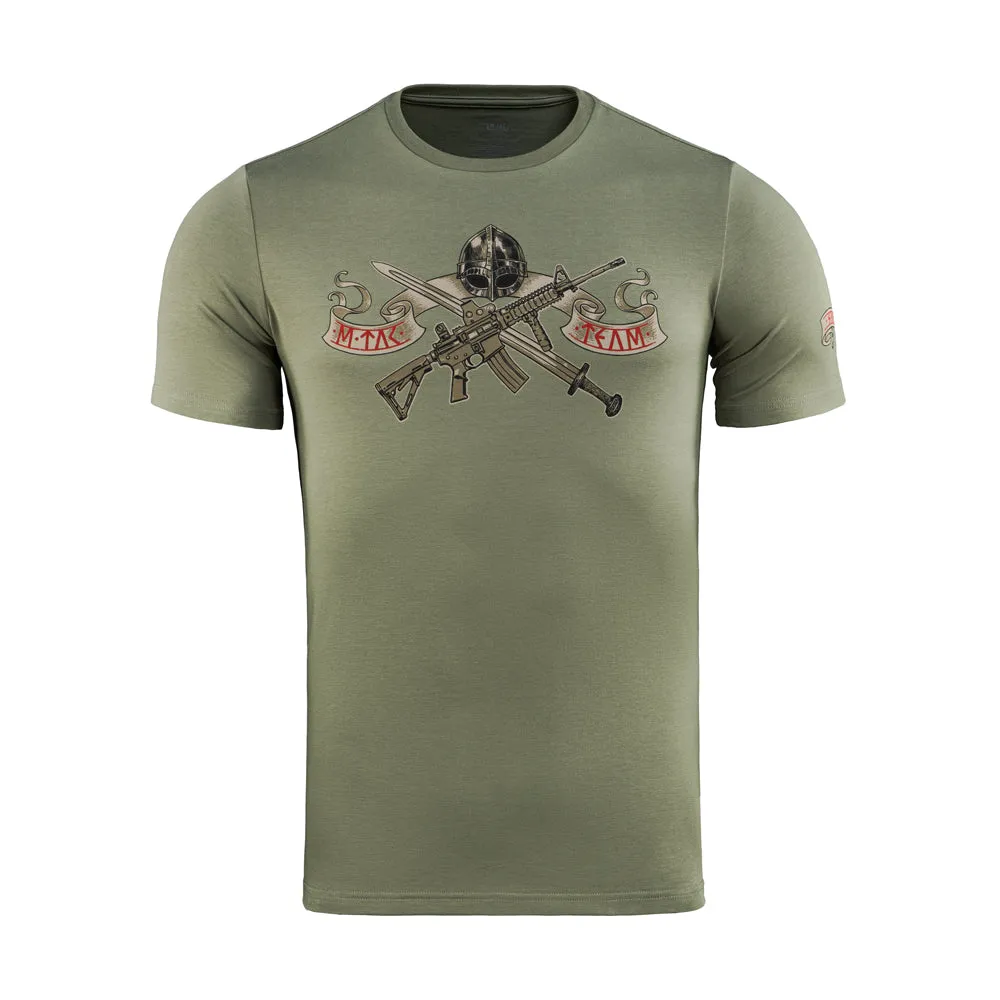M-Tac Keep Calm tricou Light Olive bumbac elastic