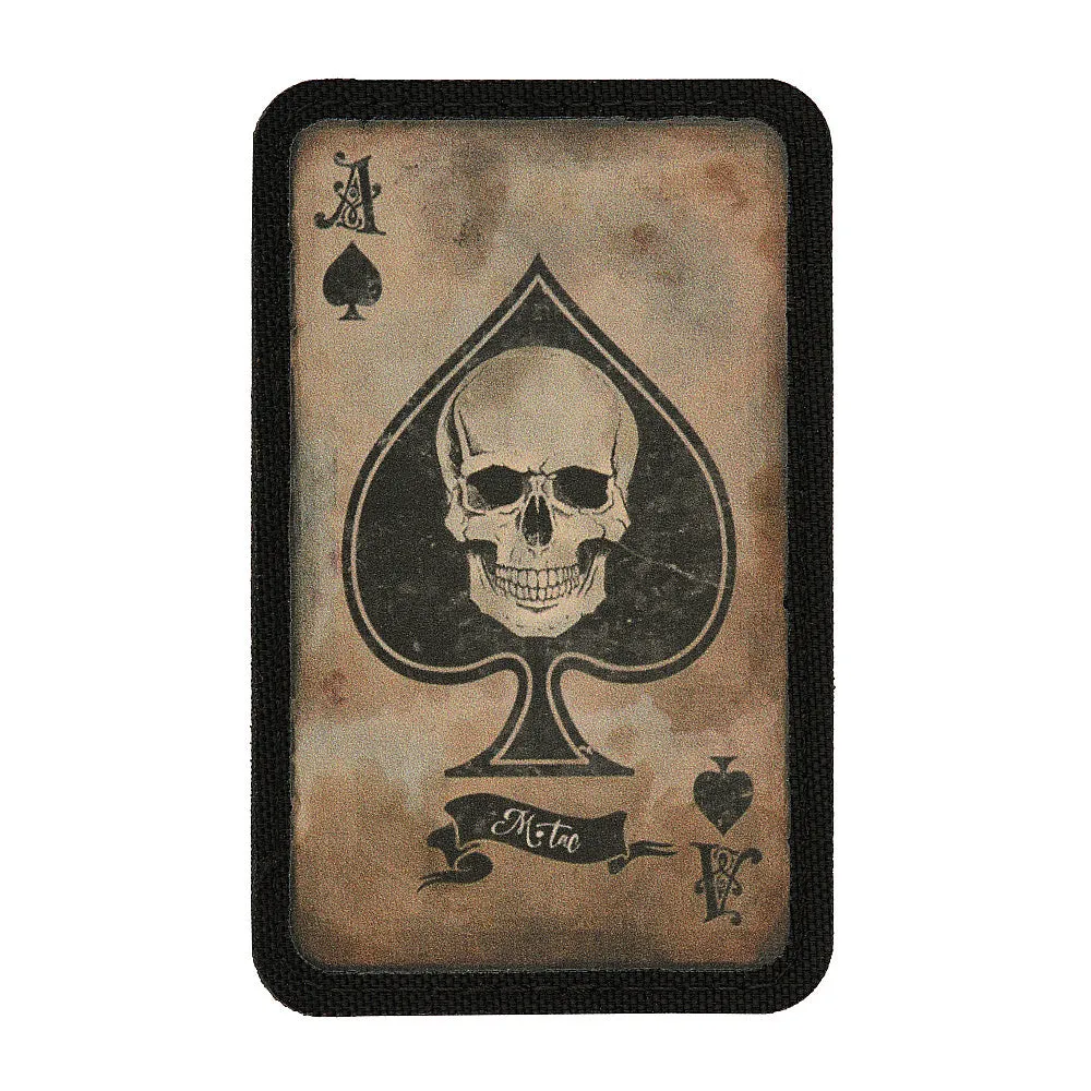 M-Tac Ace of Spades patch coyote black velcro 87mm