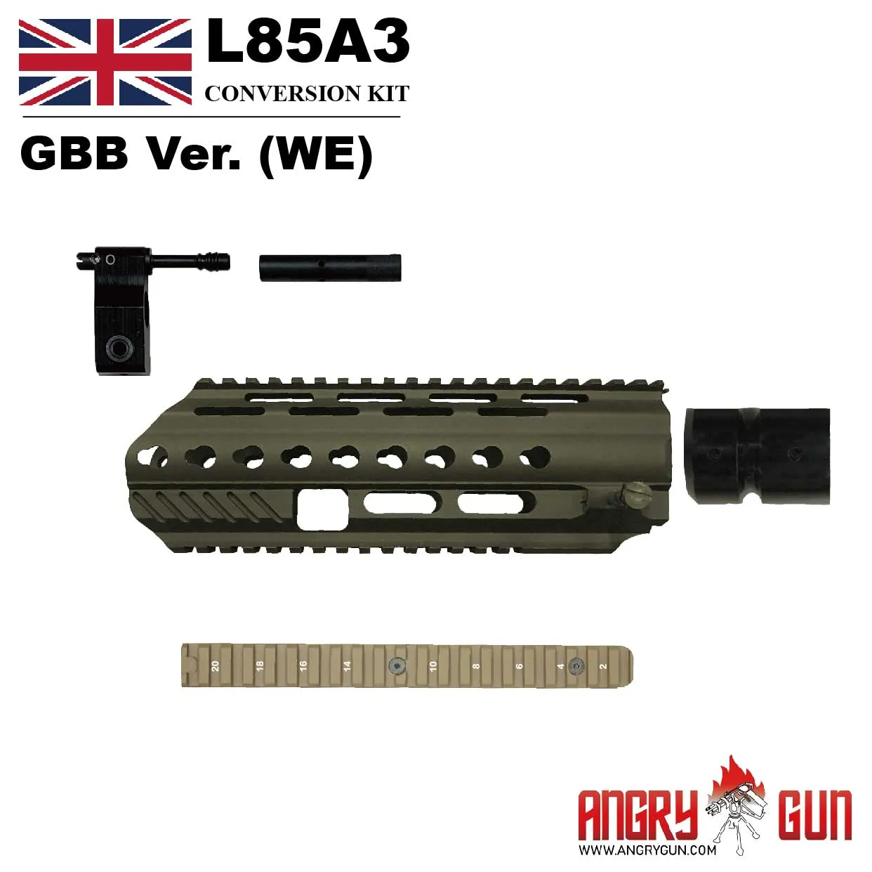 AngryGun L85A3 kit conversie AEG ICS aluminiu