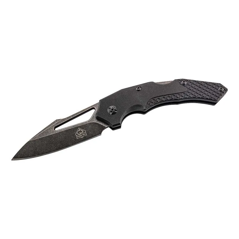 Puma Tec Curved Einhandmesser briceag negru