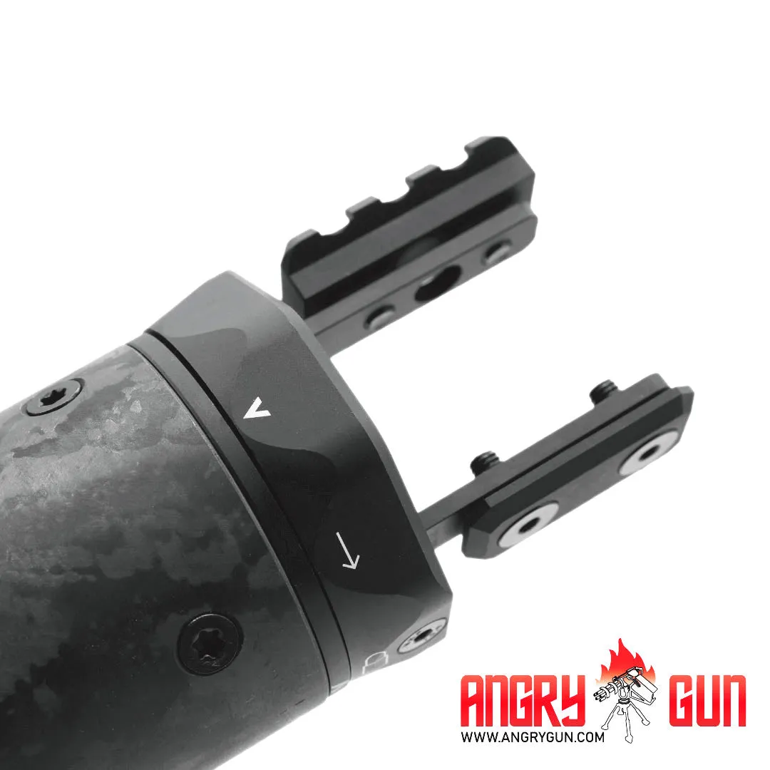 AngryGun M-RAC Type A scut amortizor negru carbon 6,5 inch