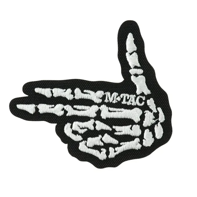 M-Tac Skeleton Shooter patch negru fosforescent velcro